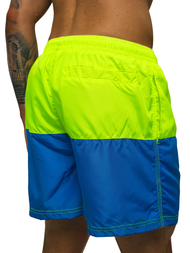 Ανδρικό μαγιό κίτρινο-μπλε OZONEE JS/HM057