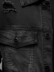 Ανδρικό τζιν μπουφάν μαύρο OZONEE NB/MJ506NZ