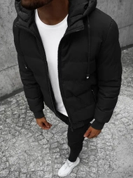 Ανδρικό μπουφάν μαύρο OZONEE JS/M761/392