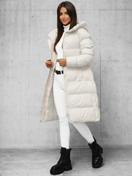 Γυναικείο μπουφάν eκρού OZONEE JS/5M3253/281