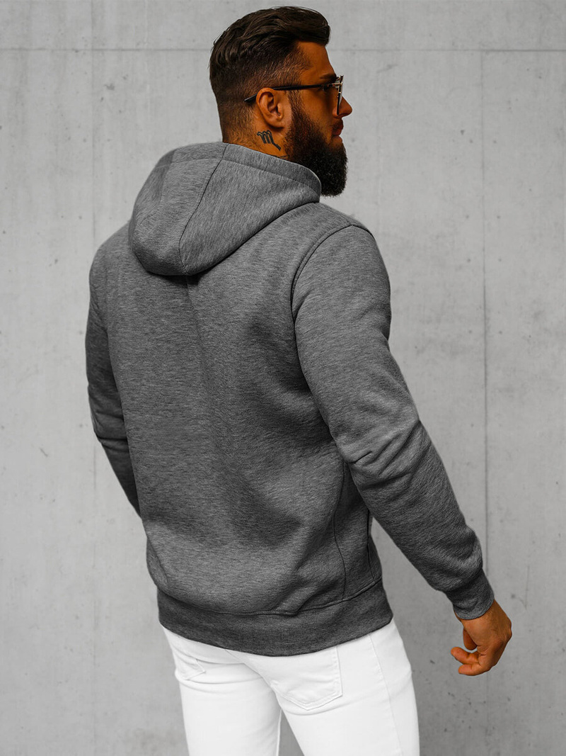 Ανδρικό Φούτερ με Κουκούλα σκούρο-γκρι OZONEE JS/2008Z