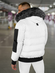 Ανδρικό χειμερινό μπουφάν λευκό OZONEE O/M798Z