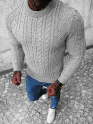 Ανδρικό πουλόβερ γκρι OZONEE NB/MM6010/2