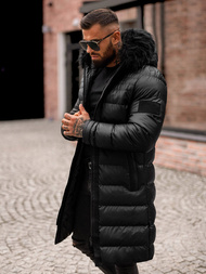 Ανδρικό χειμερινό μπουφάν μαύρο OZONEE O/M801Z