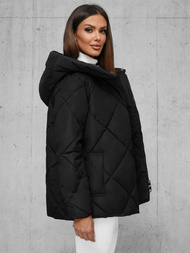 Γυναικείο μπουφάν μαύρο OZONEE JS/5M3175/392Z