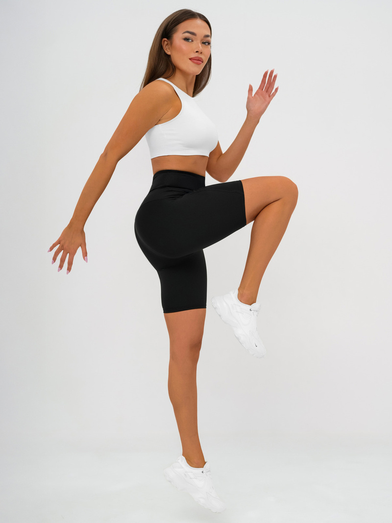 Κοντό μαύρο γυναικείο κολάν OZONEE JS/17K583/3