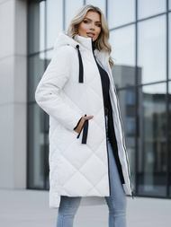 Γυναικείο μπουφάν λευκό OZONEE JS/5M3168/281Z