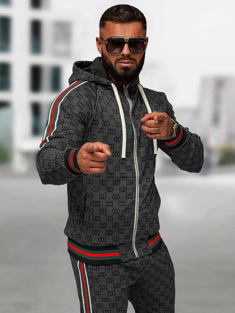 Ανδρικό σετ φόρμας μαύρο OZONEE O/FF5111AB