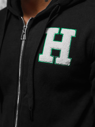 Ανδρικό Φούτερ με kουκούλα μαύρο OZONEE NB/MF2006