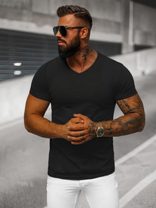 Ανδρικό μπλουζάκι μαύρο OZONEE JS/712007Z