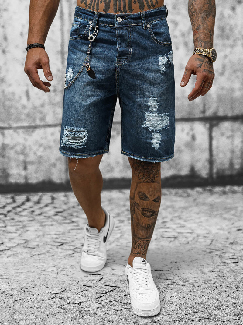 Ανδρικό σόρτς τζιν Σκούρο μπλε OZONEE DP/174