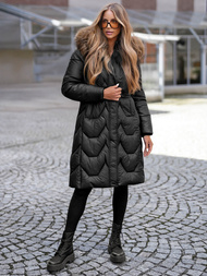 Γυναικείο χειμερινό μπουφάν μαύρο OZONEE O/5M3229/392