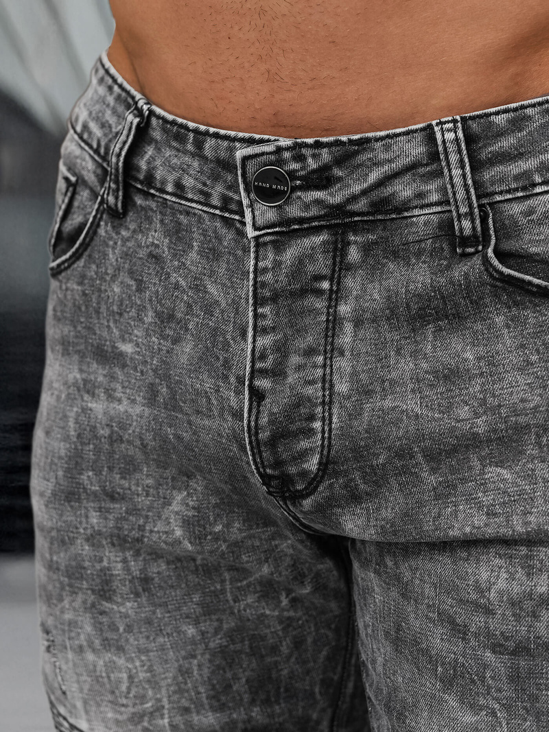 Ανδρικό τζιν παντελόνι mαύρος OZONEE NB/MP0069NZ