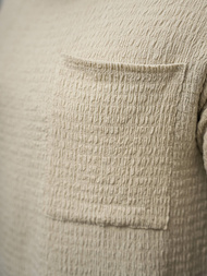 Ανδρικό μπλουζάκι mπεζ OZONEE O/Y960T