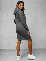 Γυναικείο φούτερ με κουκούλα γραφίτη OZONEE JS/YS10005/5Z