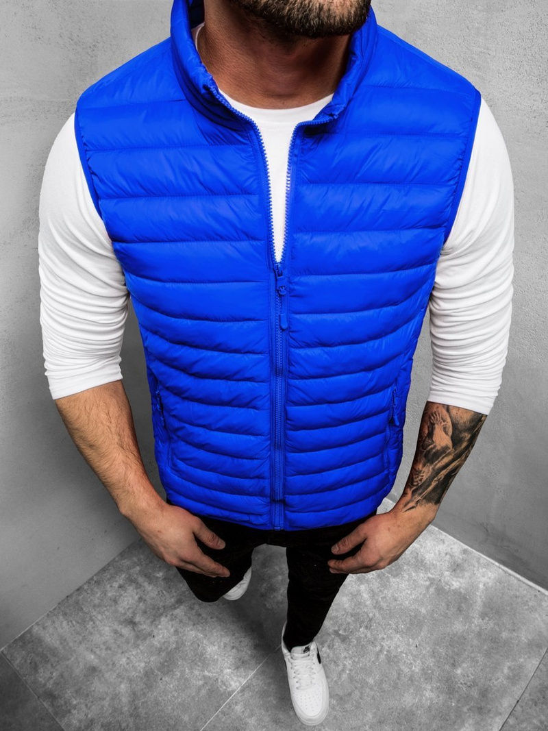 Ανδρικό αμάνικο μπουφάν μπλε OZONEE JS/LY32Z