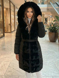 Γυναικείο μπουφάν μαύρο OZONEE JS/5M3158/392Z