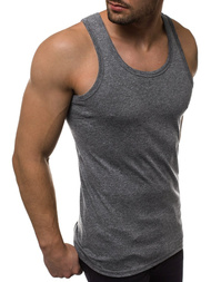 Ανδρικό αμάνικο μπλουζάκι σκούρο γκρι OZONEE JS/NB001