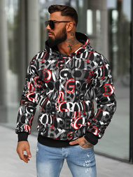 Ανδρικό Φούτερ με Kουκούλα Mαύρος OZONEE JS/8B1237/3