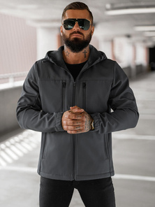 Ανδρικό μπουφάν softshell γραφίτη OZONEE JS/27B6525/5Z