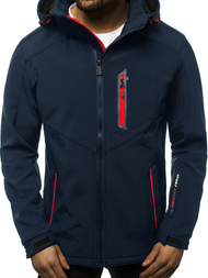 Ανδρικό μπουφάν Softshell ναυτικό μπλε-Κόκκινο OZONEE GE/12259
