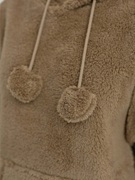 Γυναικείο φούτερ με κουκούλα κάμελ OZONEE JS/HH192/157