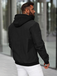 Ανδρικό μπουφάν μαύρο OZONEE JS/62M9502/392