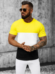 Ανδρικό μπλουζάκι kίτρινος OZONEE JS/8T90/1Z