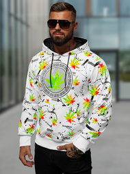 Ανδρικό Φούτερ με Κουκούλα λευκό OZONEE O/HM650Z