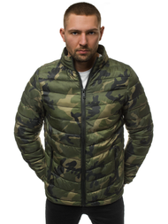 Ανδρικό μπουφάν πράσινο-καμουφλάζ OZONEE JS/SM80Z