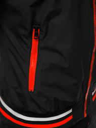 Ανδρικό Μπουφάν Bomber μαύρο OZONEE N/6194