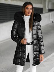 Γυναικείο μπουφάν mαύρος OZONEE JS/16M9120/392Z