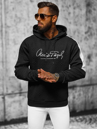 Ανδρικό Φούτερ με Κουκούλα μαύρο OZONEE JS/3B572