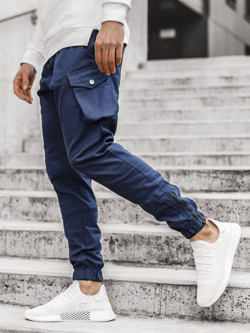 Ανδρικό παντελόνι jogger ναυτικό μπλε OZONEE A/705