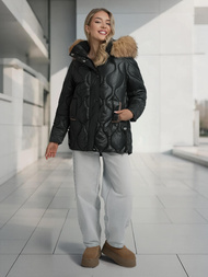 Γυναικείο μπουφάν μαύρο OZONEE O/5M3226/392Z