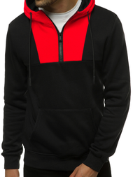 Ανδρικό Φούτερ με Κουκούλα μαύρο OZONEE JS/KS2161