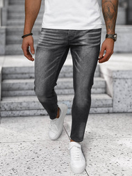 Ανδρικό τζιν παντελόνι γραφίτη OZONEE NB/MP0199GS