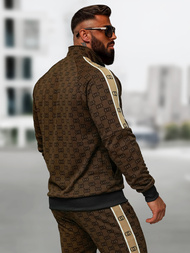 Ανδρικό σετ φόρμας σκούρο-μπεζ OZONEE O/FF5110AB