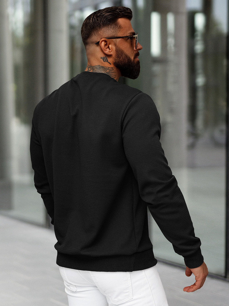 Ανδρικό Φούτερ Μαύρος OZONEE O/P2031Z