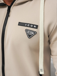 Ανδρικό σετ φόρμας mπεζ OZONEE O/LN11760