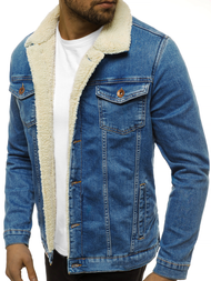 Ανδρικό τζιν μπουφάν ανοιχτό-μπλε OZONEE BN/5938