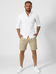 Ανδρικό σόρτς chino μπεζ OZONEE TMK/DC809/5Z