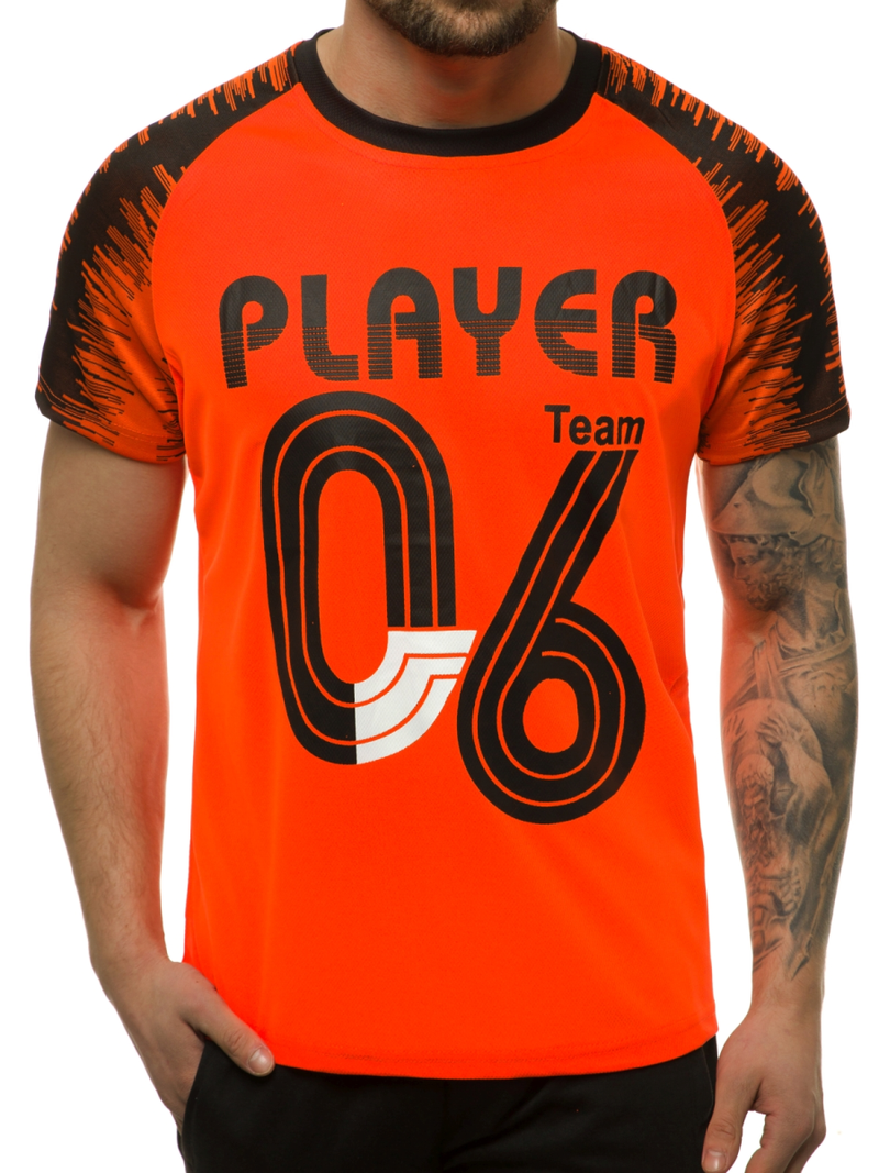 Ανδρικό μπλουζάκι πορτοκαλί OZONEE JS/KS2065