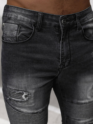 Ανδρικό τζιν παντελόνι mαύρος OZONEE NB/MP0142N