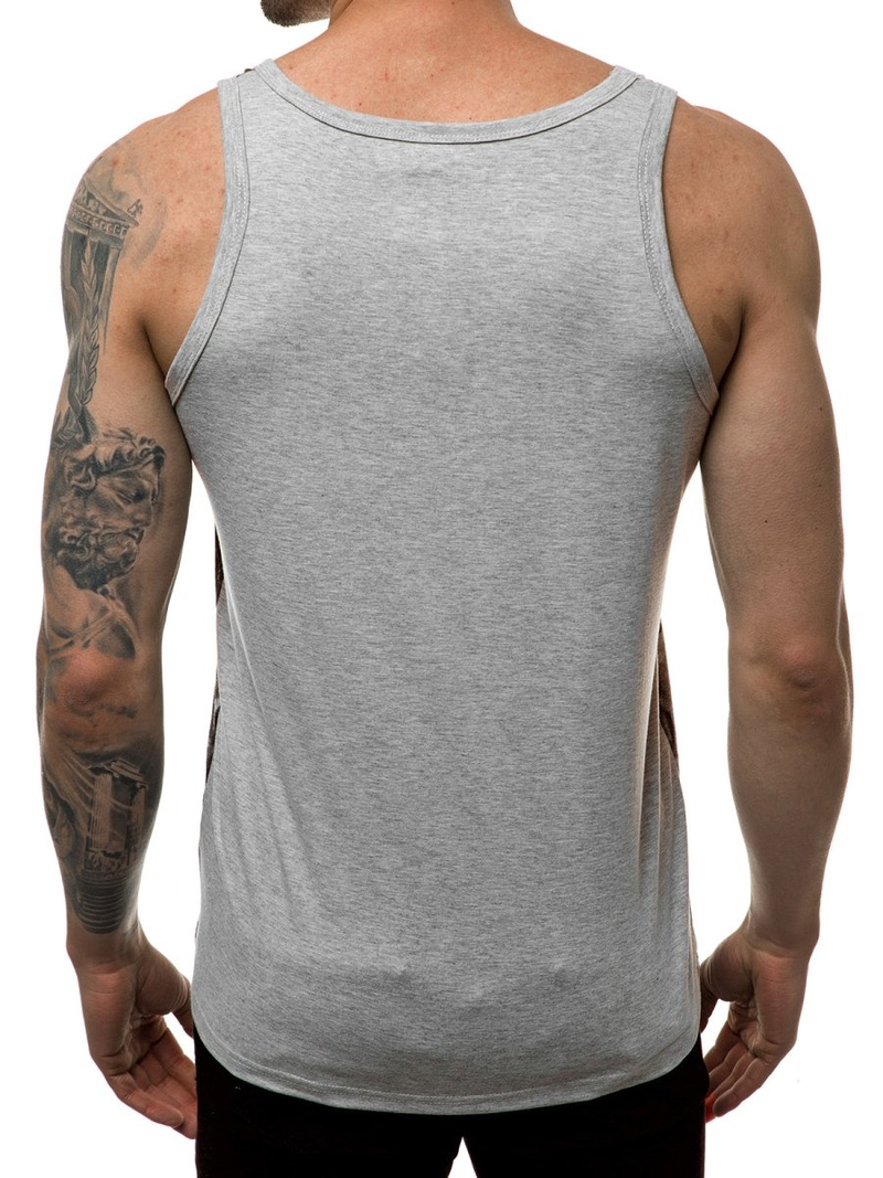 Ανδρικό αμάνικο μπλουζάκι γκρι OZONEE JS/SS11033