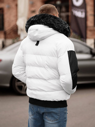 Ανδρικό χειμερινό μπουφάν λευκό OZONEE O/M798Z