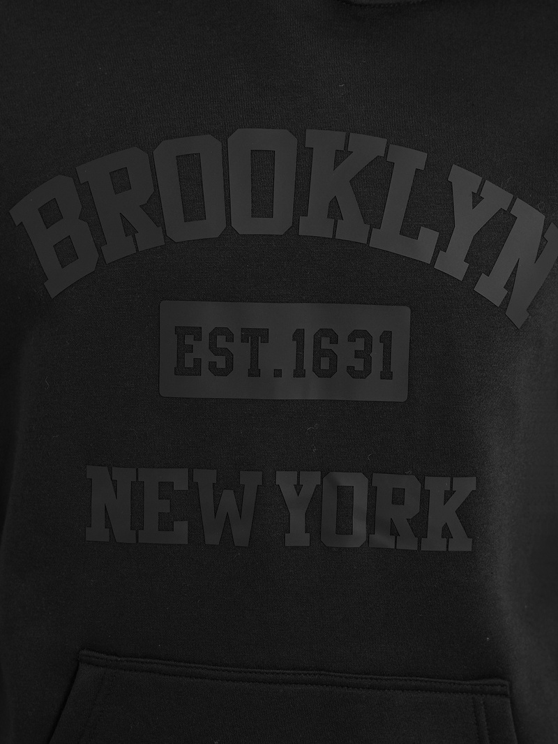 Ανδρικό Φούτερ με Κουκούλα μαύρο OZONEE JS/8B1969/3