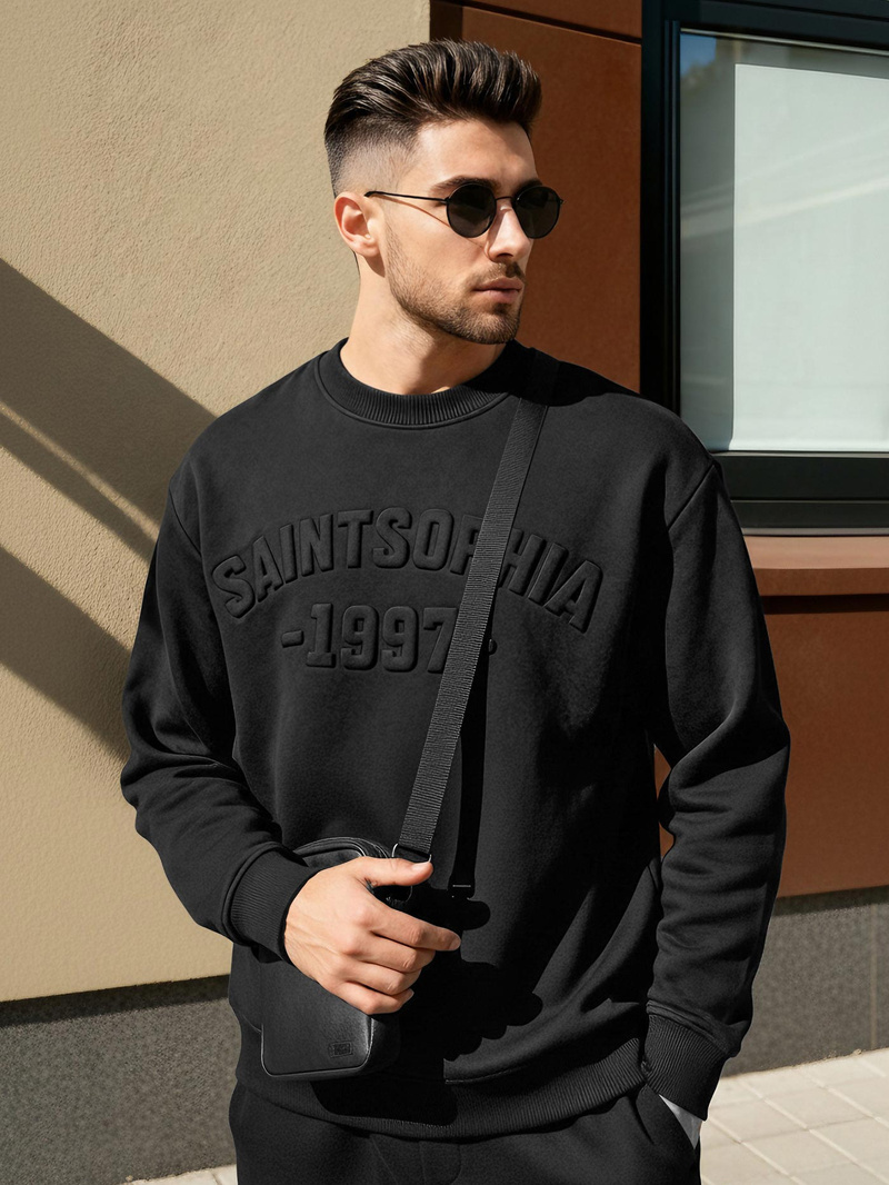 Ανδρικό Φούτερ μαύρο OZONEE JS/8B1953/3