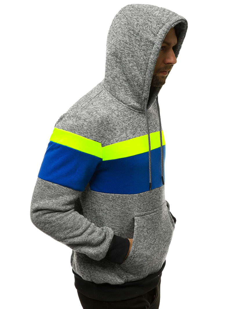 Ανδρικό Φούτερ με Κουκούλα γκρι OZONEE JS/KS2239