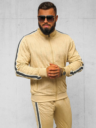 Ανδρικό σετ φόρμας mπεζ OZONEE O/3C101/2